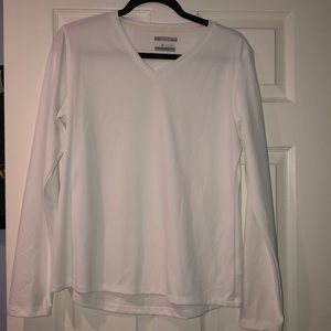 Columbia white long sleeve shirt